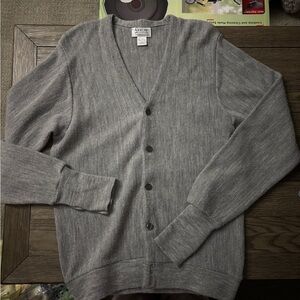 Men's Gray Cardigan Sweater